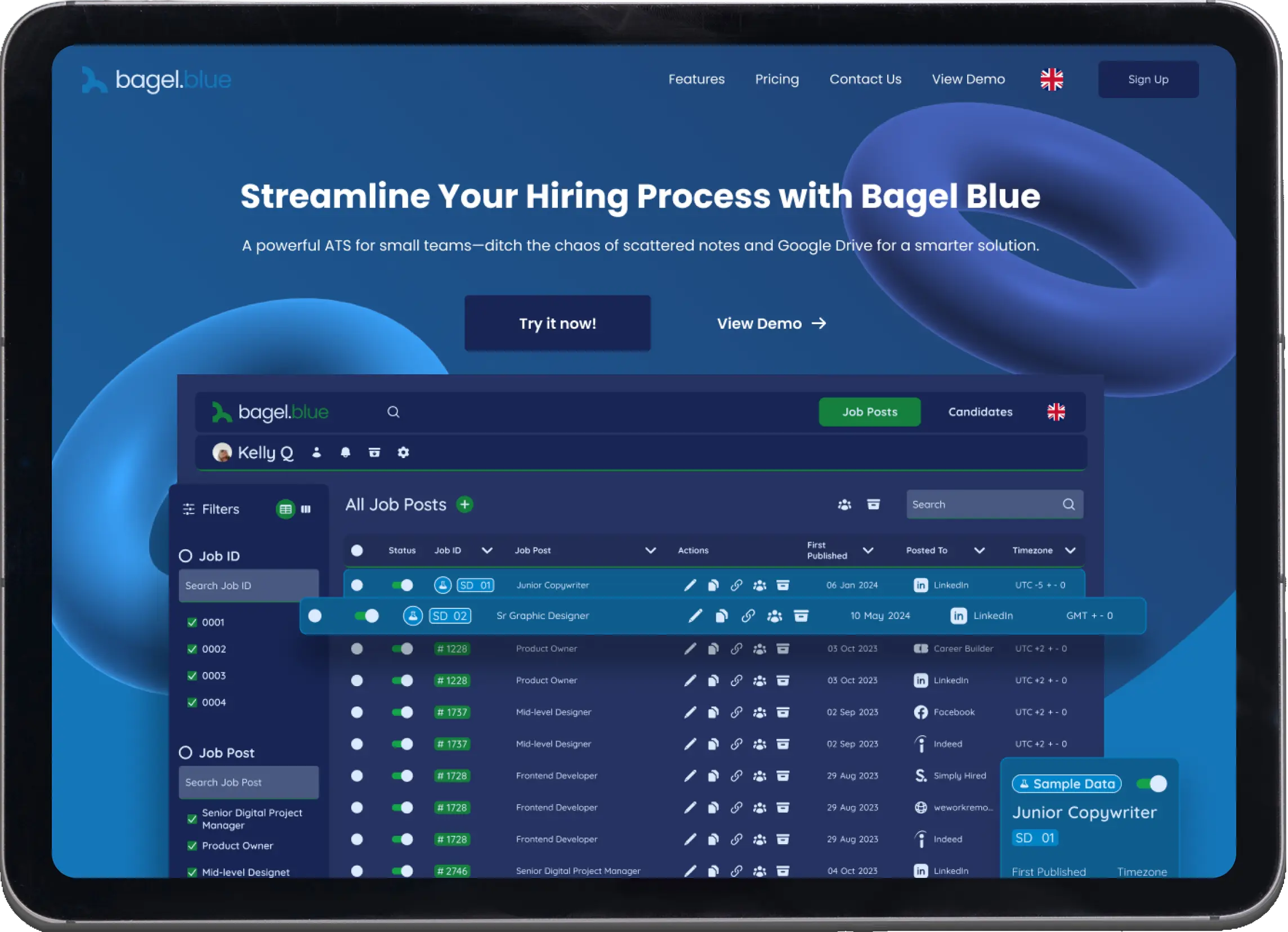 Coding Wisely - Bagel ATS project